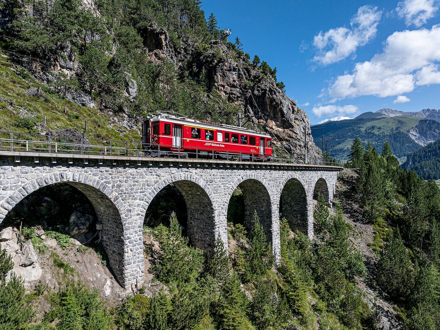 Flying Rhaetian in the Albula Valley